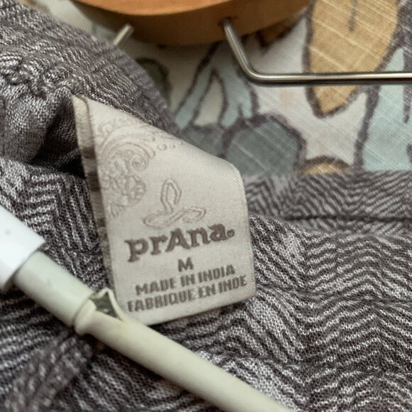 Prana Capri Soft Drawstring Grey Pattern - Picture 4 of 5